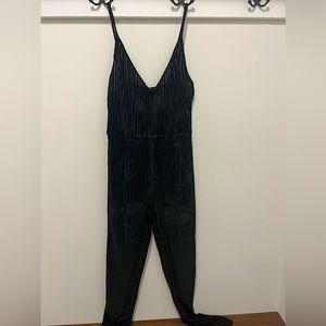 Textured Black Jumpsuit Size M